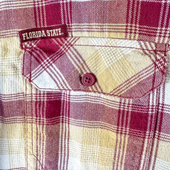 Florida State Seminoles Shirt Men XL Red Gold Plaid Flannel Columbia Outdoor FSU - Picture 3 of 13